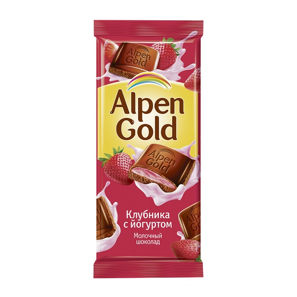 Шоколад Alpen Gold клубника с йогуртом 85г (1*21) арт.: 13/1305