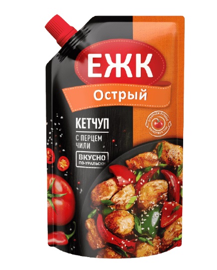 Кетчуп Острый ЕЖК  дой-пак 350г/24, цена за шт (*ограниченная продажа)
