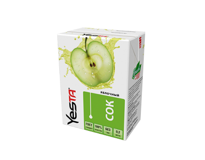 Сок Яблочный восстановленный YESTA 0.2 л / 27шт в коробке, цена за шт