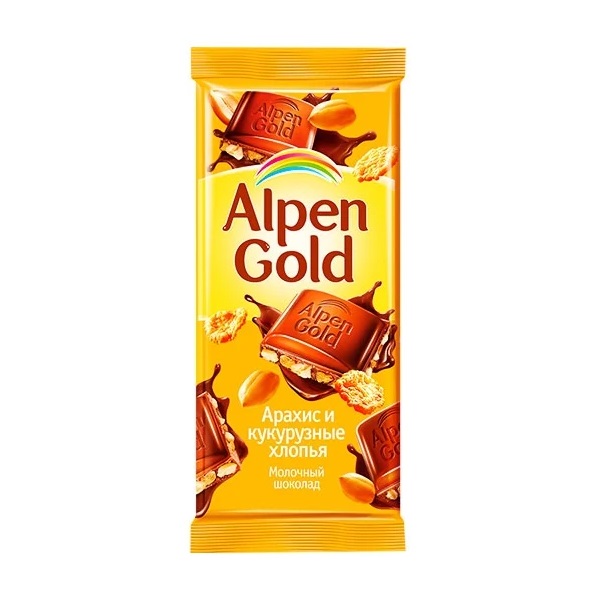 Шоколад Alpen Gold с арах. и кук.хлоп.85г (1*21) арт.: 13/1255