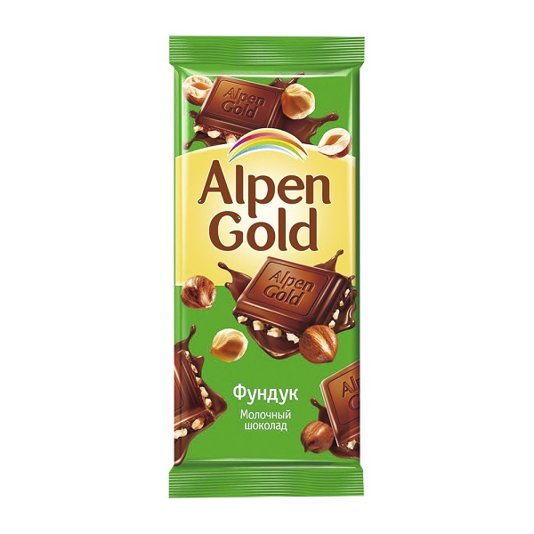 Шоколад  Alpen Gold орех (фундук) 85г (1*21)