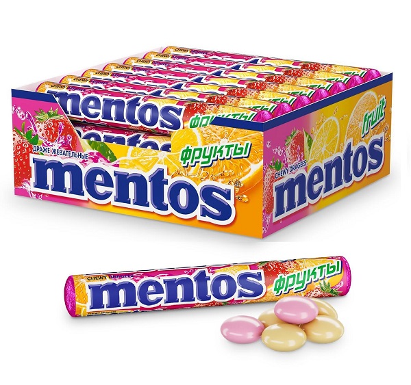 Жев.конфета Mentos фруктовый 37г (18*21) 4256 арт.: 4256