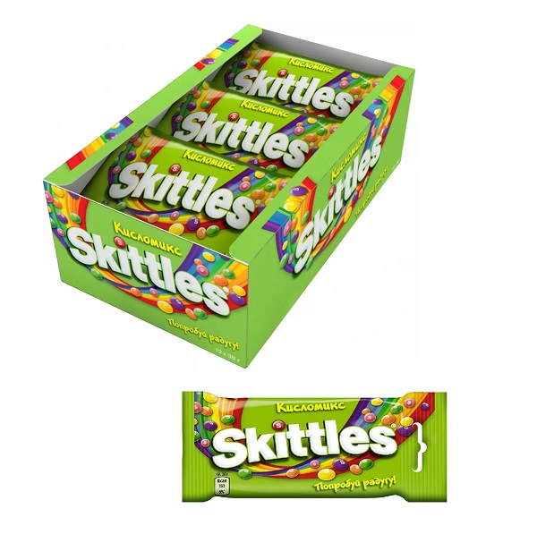 Жевательные конфеты Skittles Кисломикс 38г (12*12)