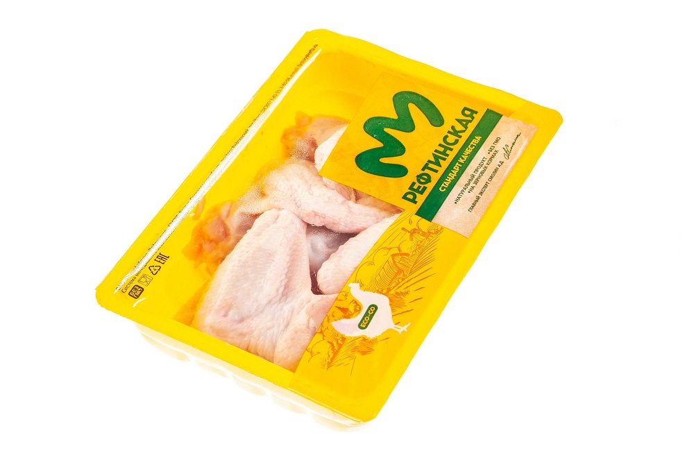 Крыло цыплёнка-бройлера, лоток,замороженный полуфабрикат., цена за кг Рефтинская ПФ
