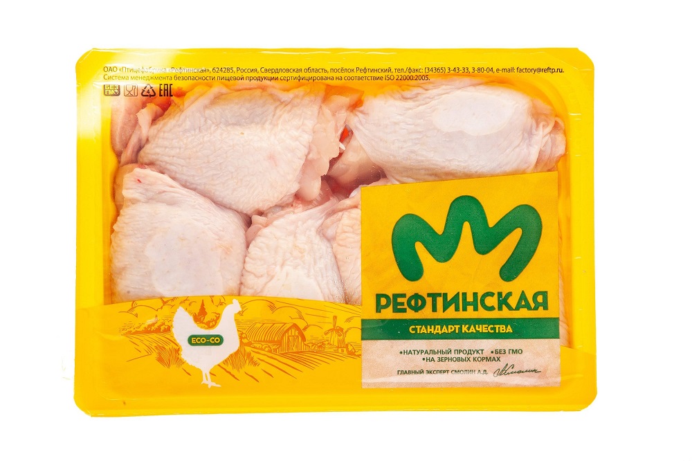 Бедро цыплёнка-бройлера охлаждённое лоток,   цена за кг Рефтинская ПФ