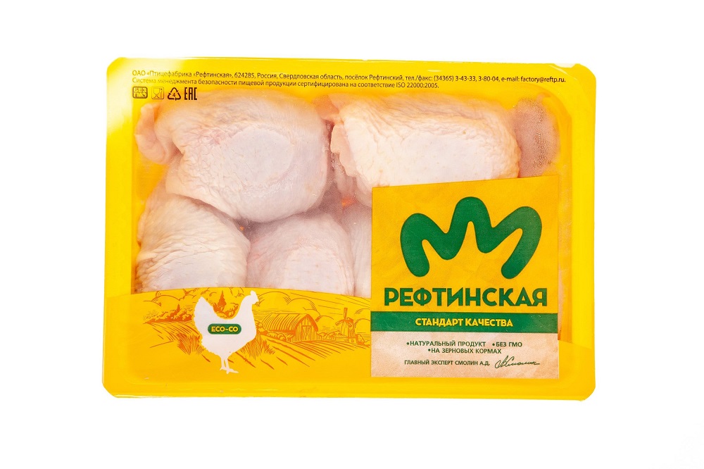 Бедро цыплёнка-бройлера, лоток  замороженный полуфабрикат,  цена за кг Рефтинская ПФ