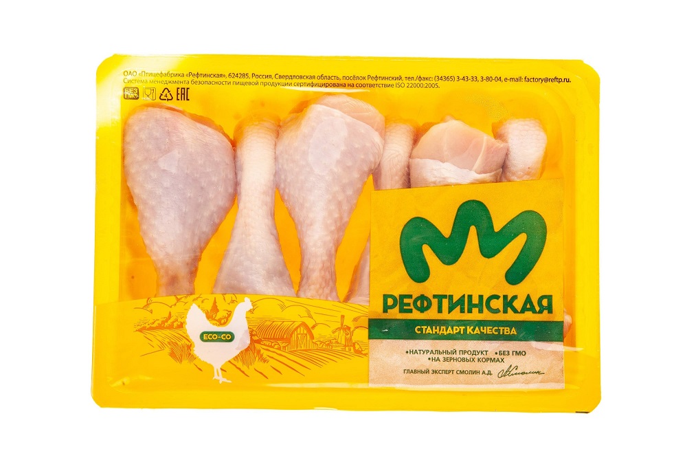 Голень  цыплёнка-бройлера, лоток замороженный полуфабрикат,  цена за кг Рефтинская ПФ