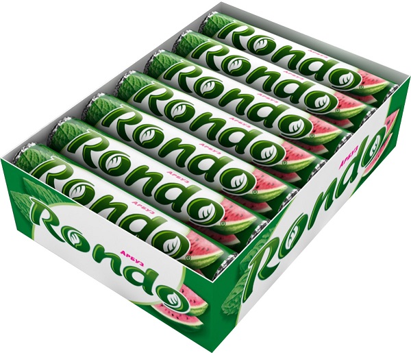Освежающие конфеты Rondo с сахаром 30г Арбуз (16*14) арт.: 434188